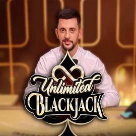 Unlimited Blackjack online game logo by Ezugi on piperspins.de